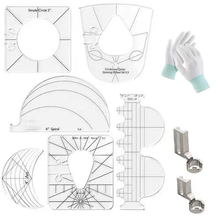 Carregar imagem no visualizador da galeria, Kit de Réguas de Bordado Quilting (6 Modelos)